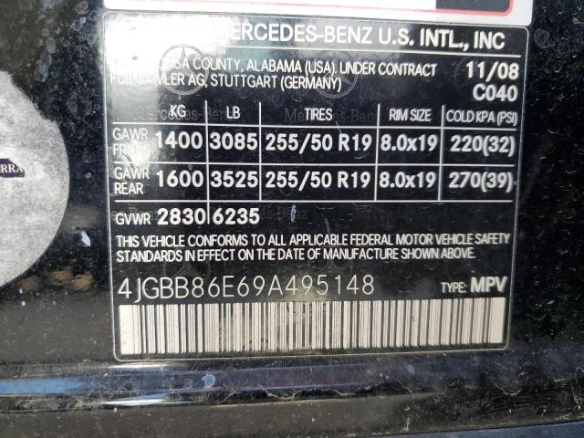 Photo 12 VIN: 4JGBB86E69A495148 - MERCEDES-BENZ M-CLASS 