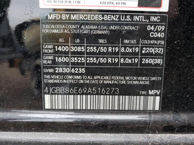 Photo 12 VIN: 4JGBB86E69A516273 - MERCEDES-BENZ M-CLASS 