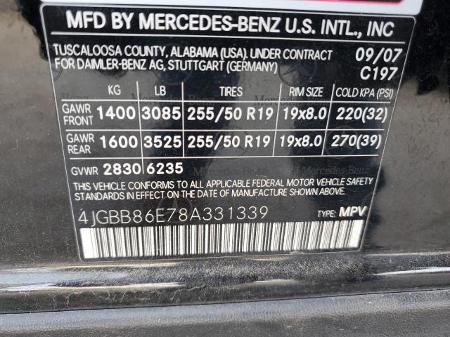 Photo 11 VIN: 4JGBB86E78A331339 - MERCEDES-BENZ M-CLASS 