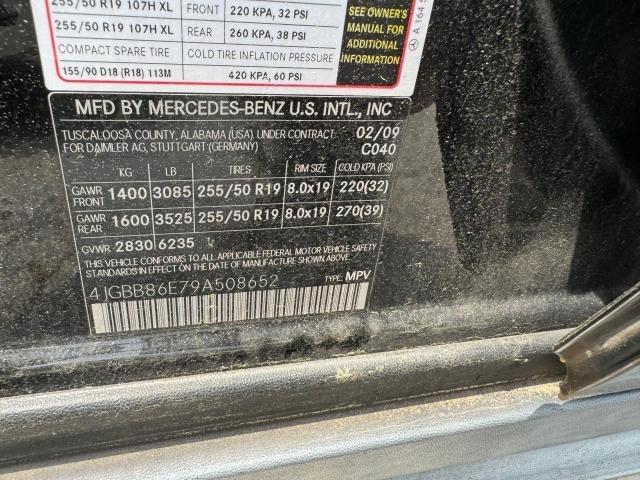 Photo 9 VIN: 4JGBB86E79A508652 - MERCEDES-BENZ M-CLASS 