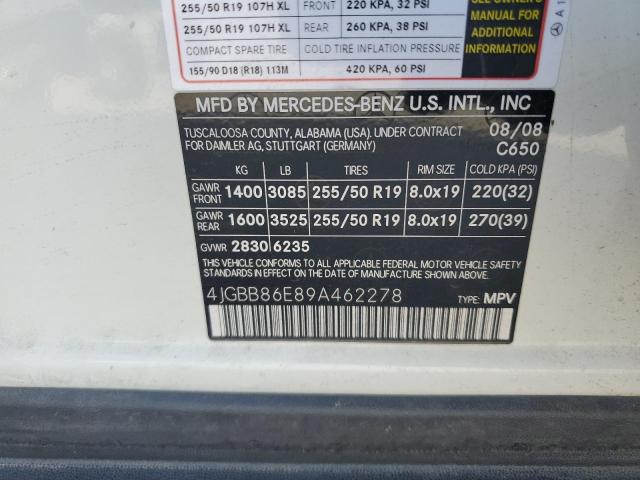 Photo 12 VIN: 4JGBB86E89A462278 - MERCEDES-BENZ ML 350 