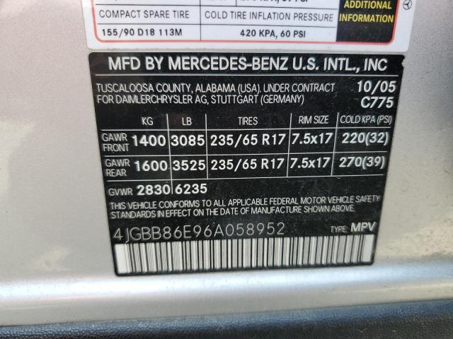 Photo 12 VIN: 4JGBB86E96A058952 - MERCEDES-BENZ M-CLASS 