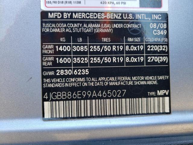 Photo 12 VIN: 4JGBB86E99A465027 - MERCEDES-BENZ ML 350 