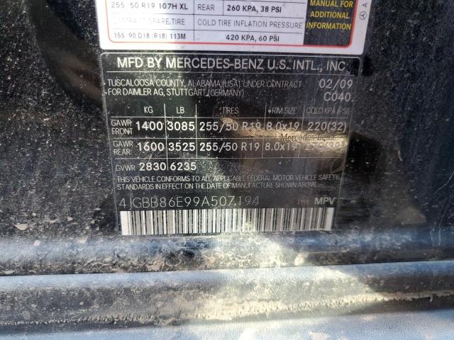 Photo 13 VIN: 4JGBB86E99A507194 - MERCEDES-BENZ ML 350 