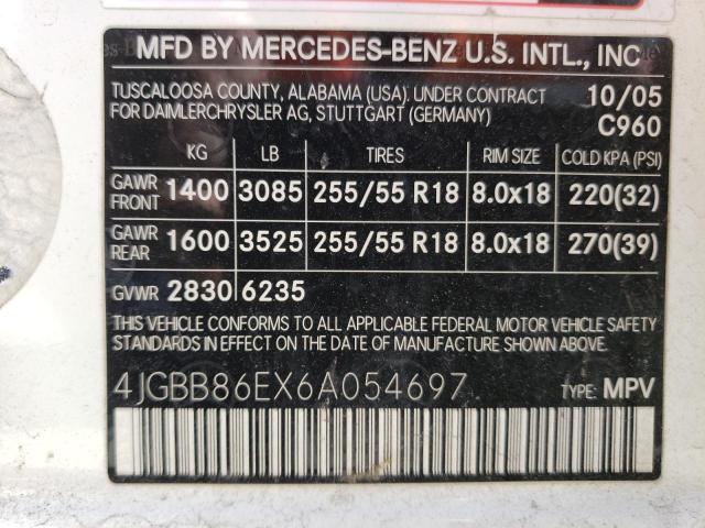 Photo 13 VIN: 4JGBB86EX6A054697 - MERCEDES-BENZ M-CLASS 