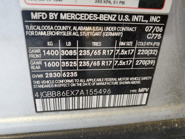 Photo 12 VIN: 4JGBB86EX7A155496 - MERCEDES-BENZ M-CLASS 