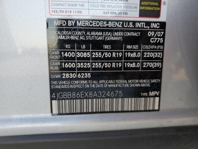 Photo 12 VIN: 4JGBB86EX8A324675 - MERCEDES-BENZ ML 350 