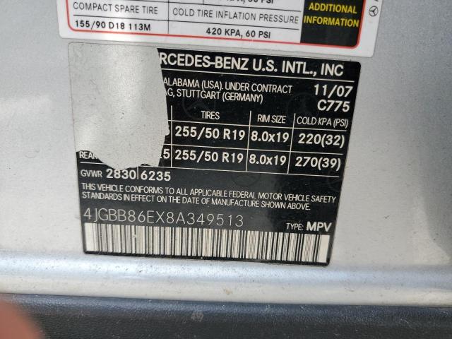 Photo 13 VIN: 4JGBB86EX8A349513 - MERCEDES-BENZ ML 350 