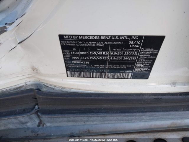 Photo 8 VIN: 4JGBB8GB0BA643689 - MERCEDES-BENZ ML 350 