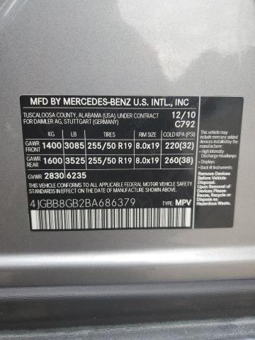 Photo 12 VIN: 4JGBB8GB2BA686379 - MERCEDES-BENZ ML 350 4MA 