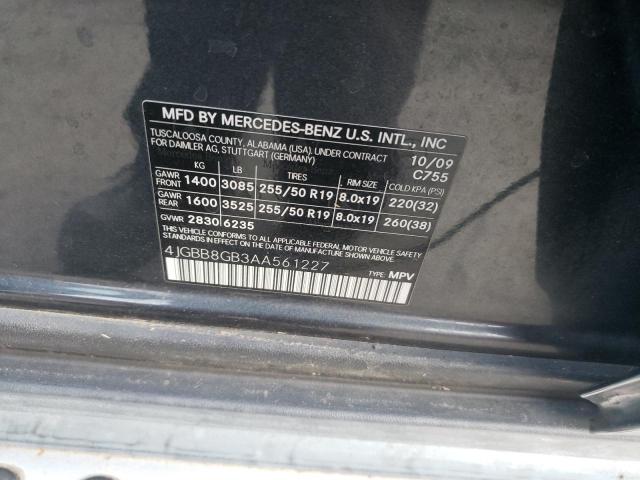 Photo 9 VIN: 4JGBB8GB3AA561227 - MERCEDES-BENZ ML 350 4MA 