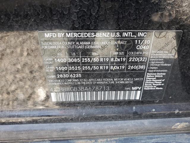 Photo 12 VIN: 4JGBB8GB3BA678713 - MERCEDES-BENZ ML 350 4MA 