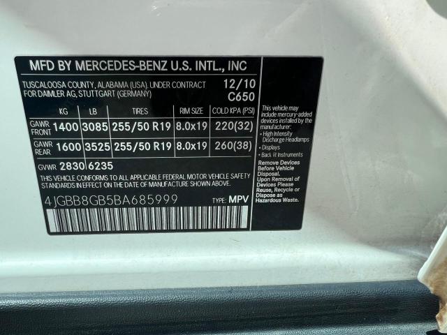 Photo 9 VIN: 4JGBB8GB5BA685999 - MERCEDES-BENZ ML 350 4MA 