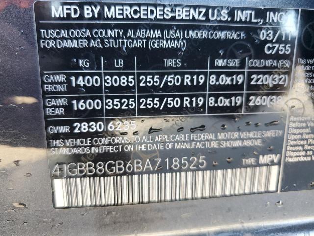 Photo 11 VIN: 4JGBB8GB6BA718525 - MERCEDES-BENZ ML 350 4MA 