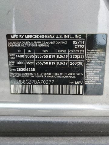 Photo 9 VIN: 4JGBB8GB7BA702771 - MERCEDES-BENZ ML 350 4MA 