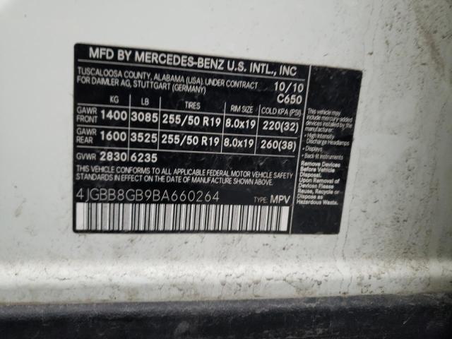 Photo 12 VIN: 4JGBB8GB9BA660264 - MERCEDES-BENZ ML 350 4MA 