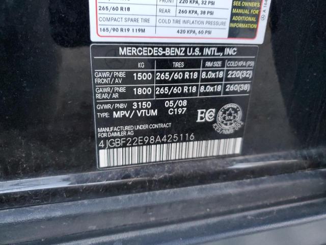 Photo 12 VIN: 4JGBF22E98A425116 - MERCEDES-BENZ GL 320 CDI 