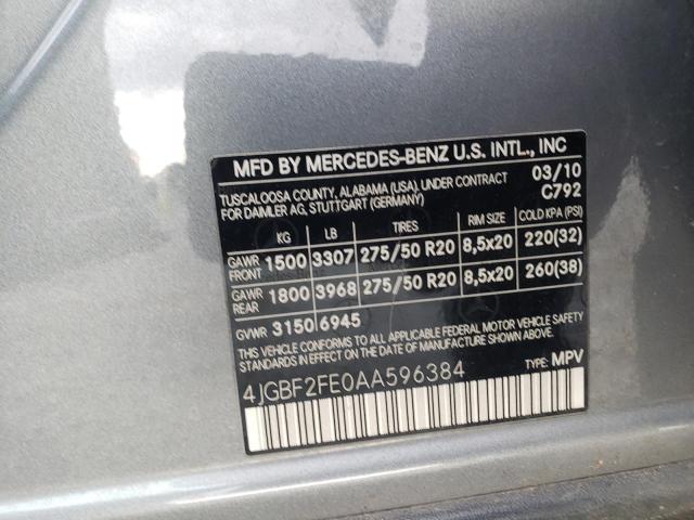 Photo 9 VIN: 4JGBF2FE0AA596384 - MERCEDES-BENZ GL-CLASS 