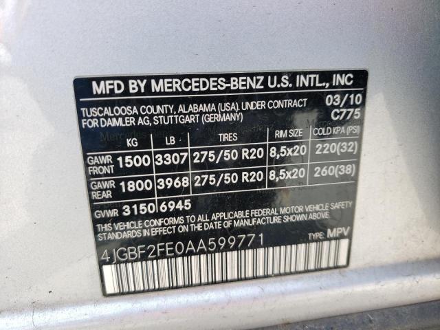 Photo 12 VIN: 4JGBF2FE0AA599771 - MERCEDES-BENZ GL-CLASS 