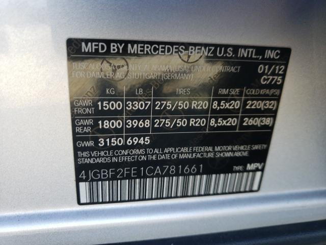 Photo 9 VIN: 4JGBF2FE1CA781661 - MERCEDES-BENZ GL-CLASS 