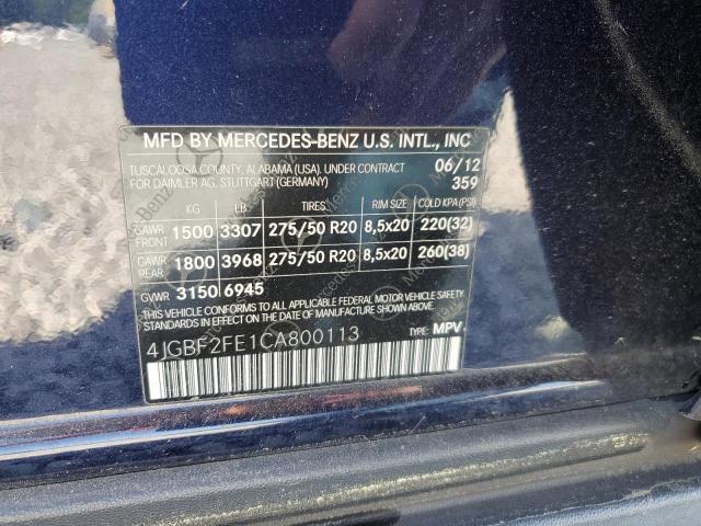 Photo 13 VIN: 4JGBF2FE1CA800113 - MERCEDES-BENZ GL-CLASS 