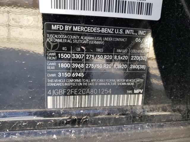 Photo 12 VIN: 4JGBF2FE2CA801254 - MERCEDES-BENZ GL-CLASS 