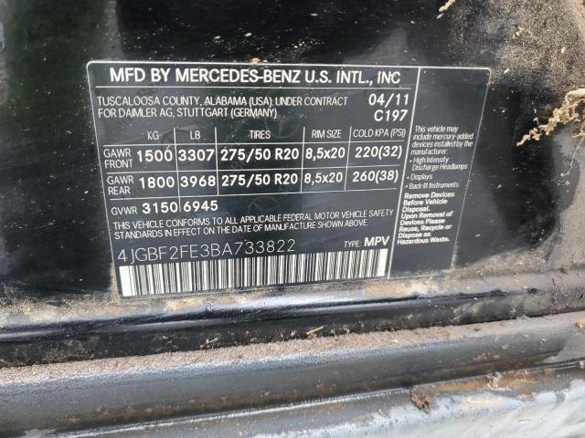 Photo 12 VIN: 4JGBF2FE3BA733822 - MERCEDES-BENZ GL-CLASS 