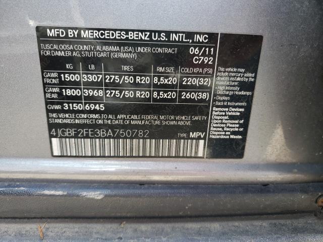 Photo 9 VIN: 4JGBF2FE3BA750782 - MERCEDES-BENZ GL-CLASS 