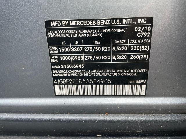 Photo 9 VIN: 4JGBF2FE8AA584905 - MERCEDES-BENZ GL-CLASS 