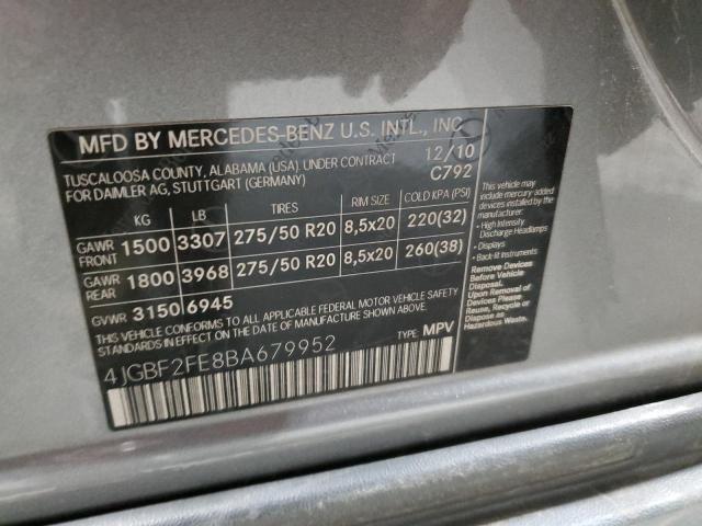 Photo 13 VIN: 4JGBF2FE8BA679952 - MERCEDES-BENZ GL 350 BLU 