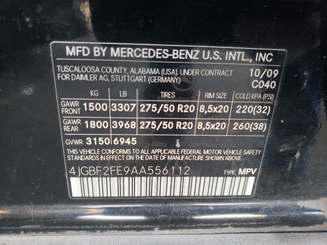 Photo 9 VIN: 4JGBF2FE9AA556112 - MERCEDES-BENZ GL 350 BLU 