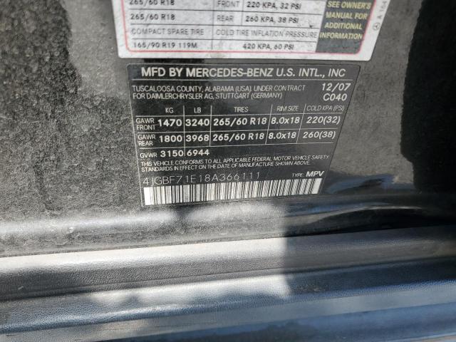 Photo 12 VIN: 4JGBF71E18A366111 - MERCEDES-BENZ GL 450 4MA 