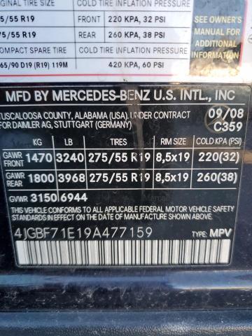 Photo 13 VIN: 4JGBF71E19A477159 - MERCEDES-BENZ GL 450 4MA 