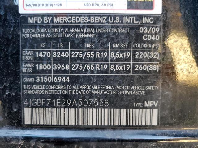 Photo 12 VIN: 4JGBF71E29A507558 - MERCEDES-BENZ GL 450 4MA 