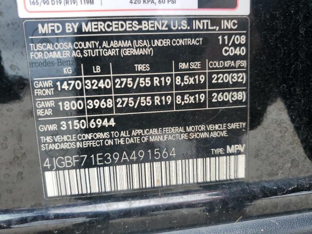 Photo 12 VIN: 4JGBF71E39A491564 - MERCEDES-BENZ GL-CLASS 