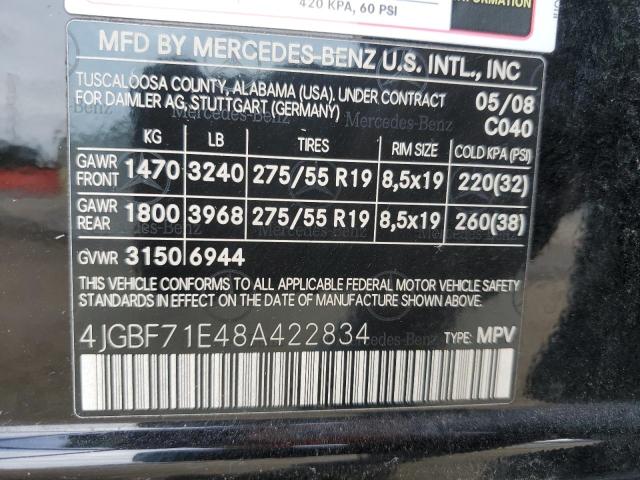 Photo 12 VIN: 4JGBF71E48A422834 - MERCEDES-BENZ GL-CLASS 