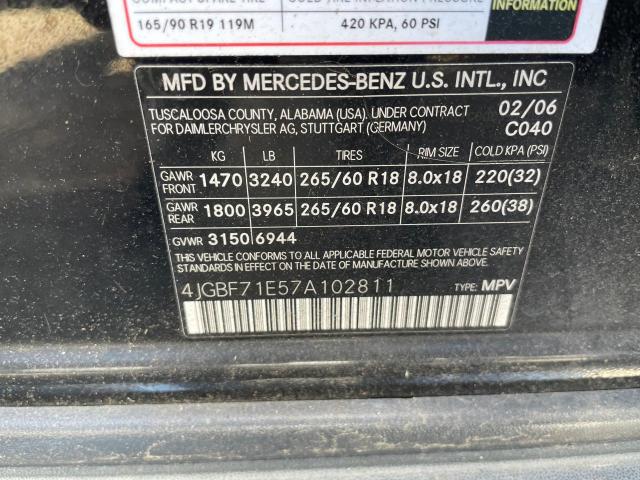 Photo 9 VIN: 4JGBF71E57A102811 - MERCEDES-BENZ GL 450 4MA 