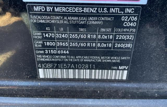 Photo 9 VIN: 4JGBF71E57A102811 - MERCEDES-BENZ GL 450 4MA 