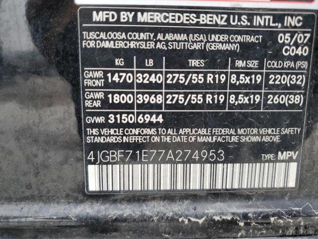 Photo 12 VIN: 4JGBF71E77A274953 - MERCEDES-BENZ GL 450 4MA 