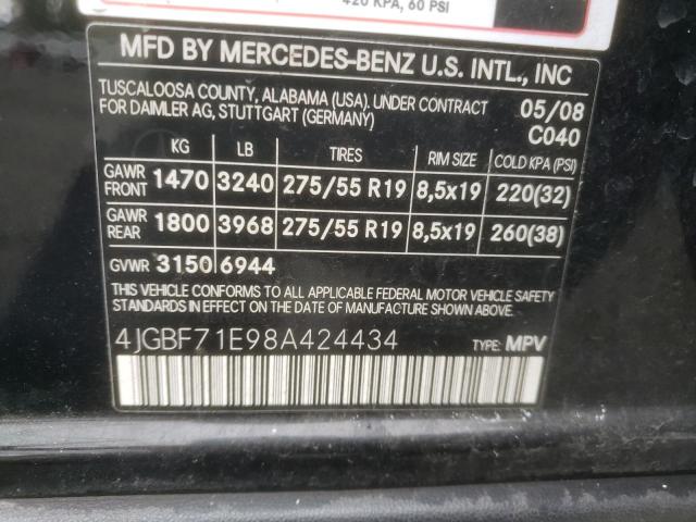 Photo 13 VIN: 4JGBF71E98A424434 - MERCEDES-BENZ GL 450 4MA 