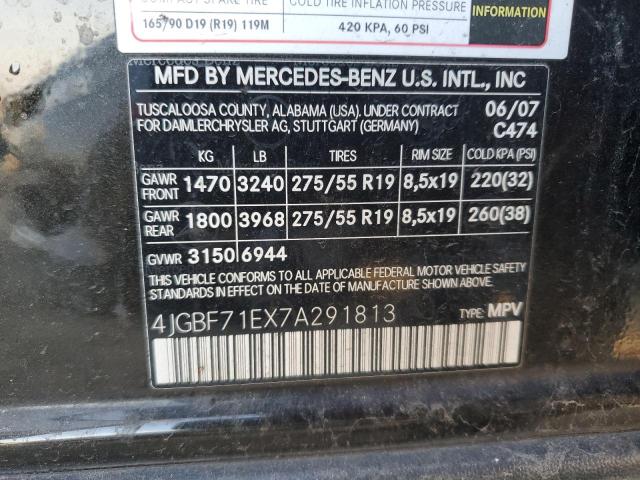 Photo 11 VIN: 4JGBF71EX7A291813 - MERCEDES-BENZ GL-CLASS 