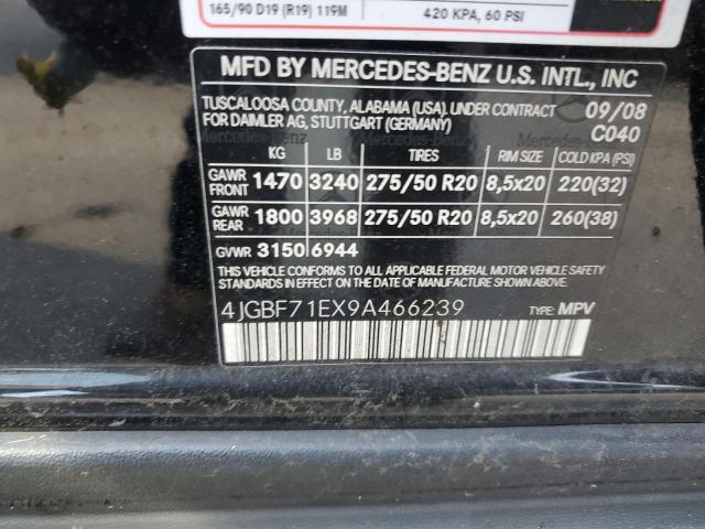 Photo 12 VIN: 4JGBF71EX9A466239 - MERCEDES-BENZ GL-CLASS 