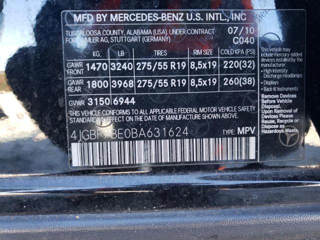 Photo 12 VIN: 4JGBF7BE0BA631624 - MERCEDES-BENZ GL 450 4MA 