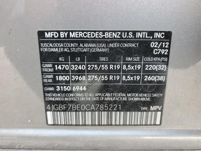 Photo 13 VIN: 4JGBF7BE0CA785221 - MERCEDES-BENZ GL 450 4MA 