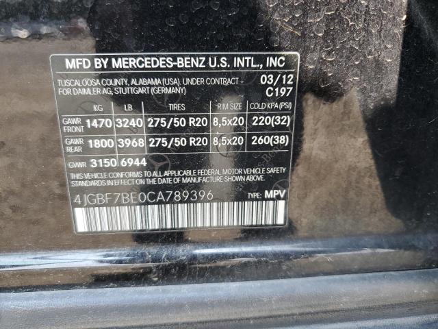 Photo 12 VIN: 4JGBF7BE0CA789396 - MERCEDES-BENZ GL-CLASS 