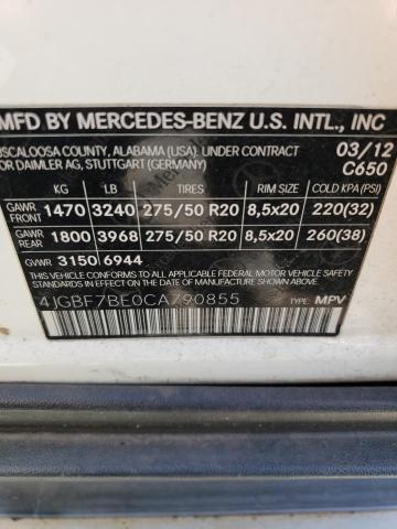 Photo 12 VIN: 4JGBF7BE0CA790855 - MERCEDES-BENZ GL 450 4MA 