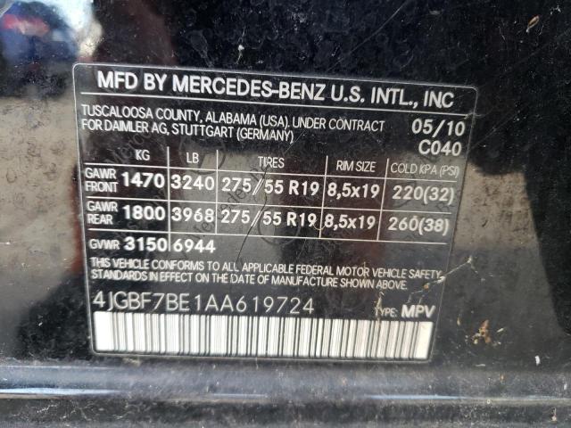 Photo 12 VIN: 4JGBF7BE1AA619724 - MERCEDES-BENZ GL-CLASS 