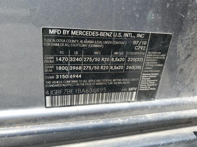 Photo 12 VIN: 4JGBF7BE1BA636895 - MERCEDES-BENZ GL 450 4MA 