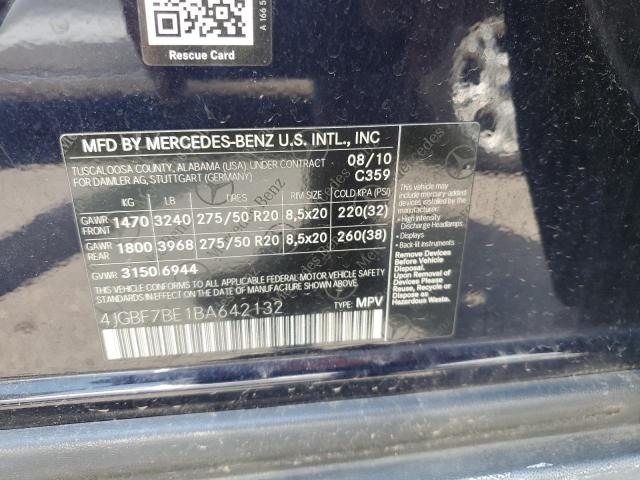 Photo 12 VIN: 4JGBF7BE1BA642132 - MERCEDES-BENZ GL-CLASS 