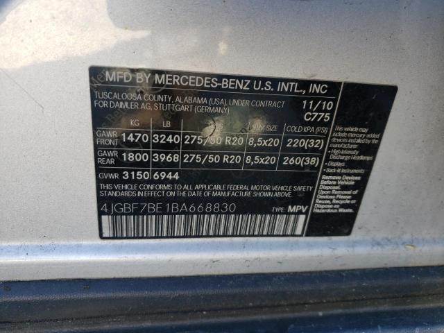 Photo 9 VIN: 4JGBF7BE1BA668830 - MERCEDES-BENZ GL 450 4MA 